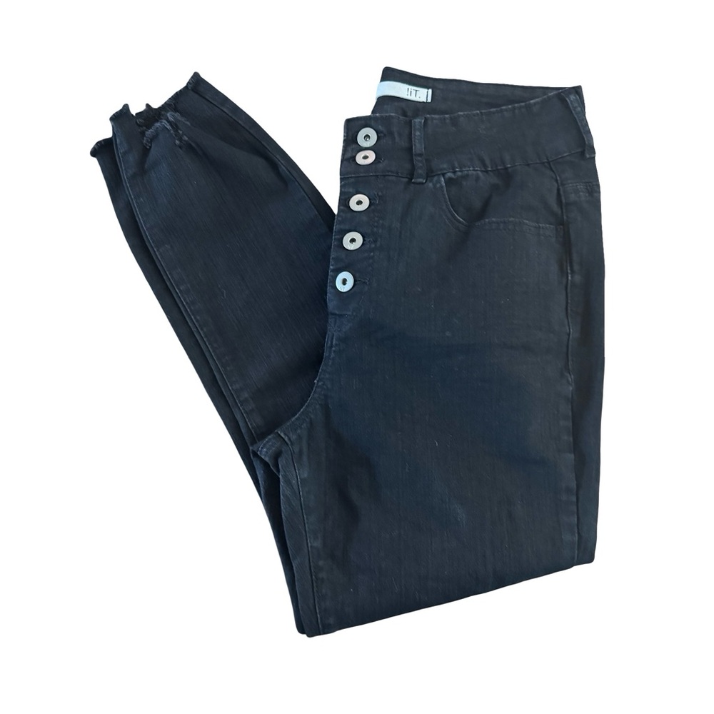 EUC !it Jeans Button Front Black Jeans - Picture 2 of 11